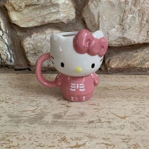 Hello Kitty Halloween pink skeleton figural  mug
